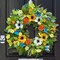 Summer Wreaths for Front Door 24 Inch Summer Wreath Artificial Floral Greenery Wreath with Beautiful Hydrangea Pansies and Butterfly Summer Wreaths for Front Door Outside
